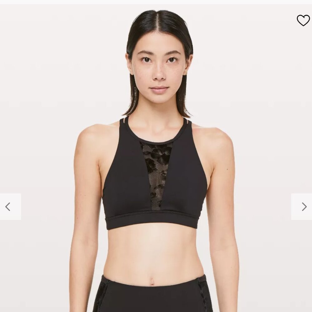 lululemon Energy Bra Flocked in Black